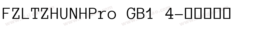 FZLTZHUNHPro GB1 4字体转换